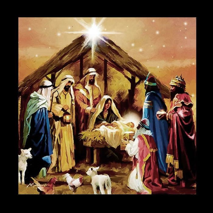 Christmas Crib Nativity Scene Decorated with LED Lights on eBid United  States | 175407054